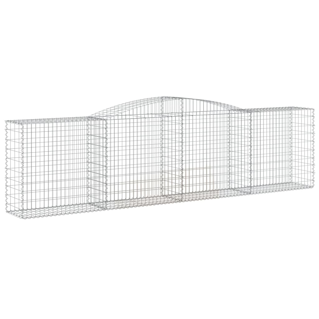 vidaXL cestas de gaviones 25 uds forma de arco hierro 400x50x100/120cm