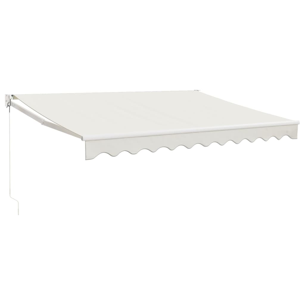 vidaXL toldo retráctil aluminio y tela color crema 3x2,5 m