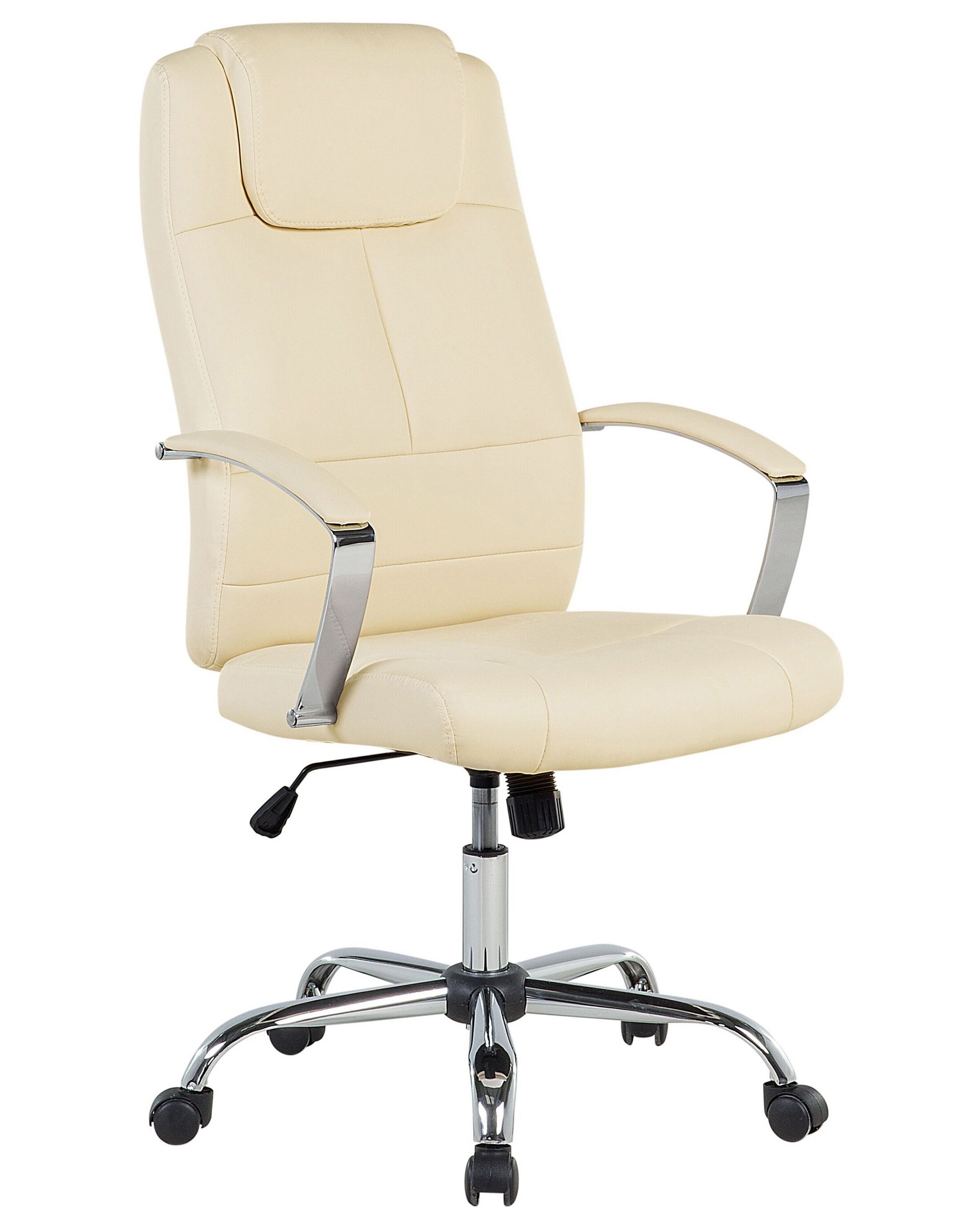Silla ejecutiva winner piel sintética beige claro
