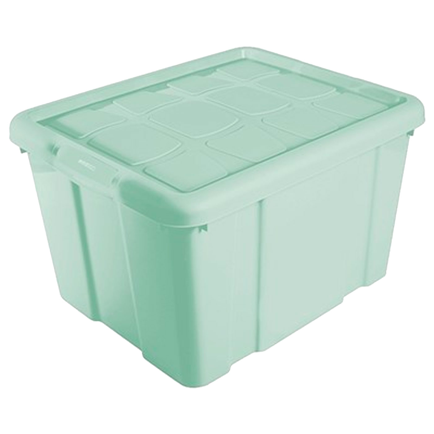 Caja de almacenamiento tradineur con tapa 25 l verde pastel