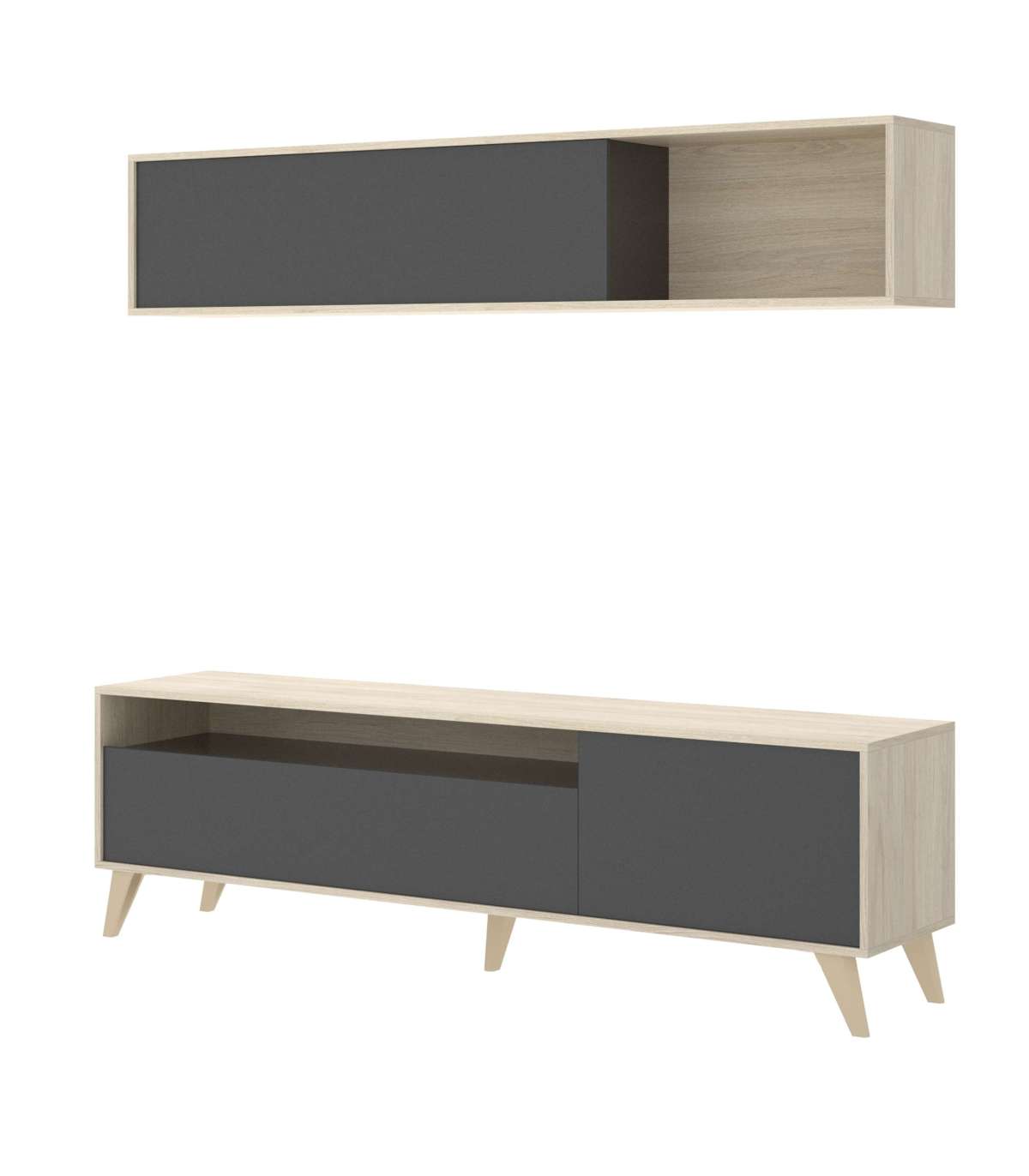 Conjunto de muebles para salón con módulo para televisión