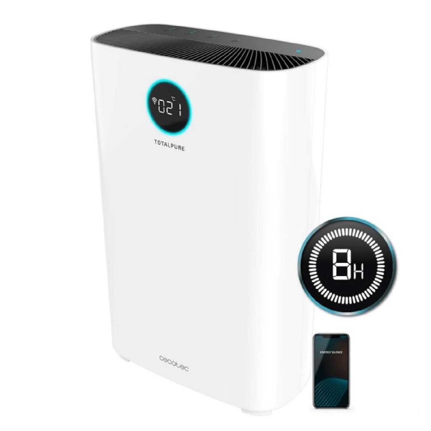 Cecotec purificador de aire totalpure 5000 connected. 400 cadr, cobertura