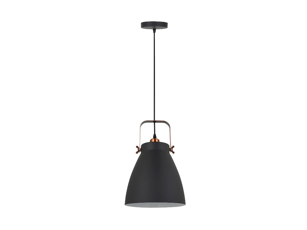 Lámpara de Techo Colgante Diseño Vintage Negro-Cobre