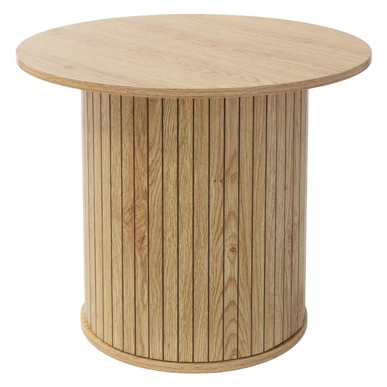 Mesa de centro redonda con tablero sobresaliente ø60 x 50 cm marrón