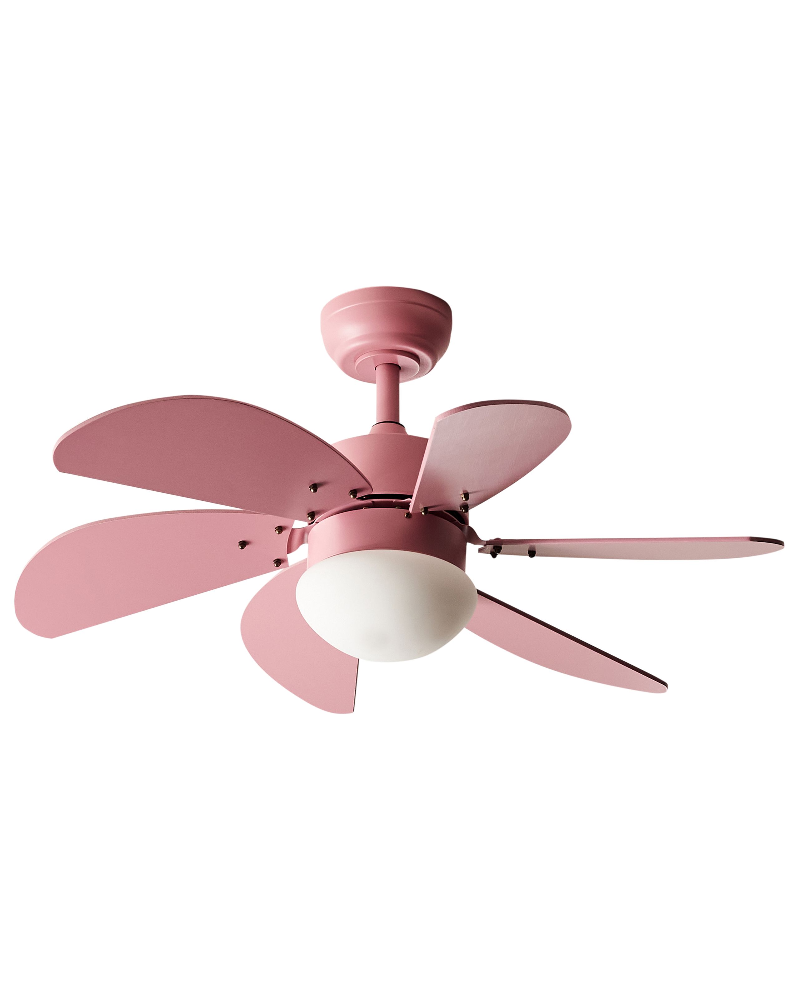 Ventilador de techo con luz logar con mando LED rosa