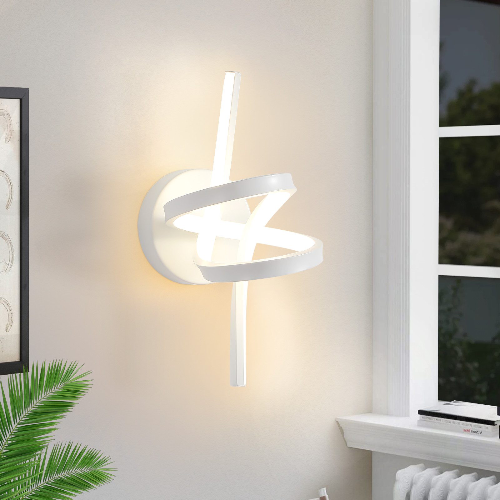 Nettlife aplique pared LED blanco 31x17