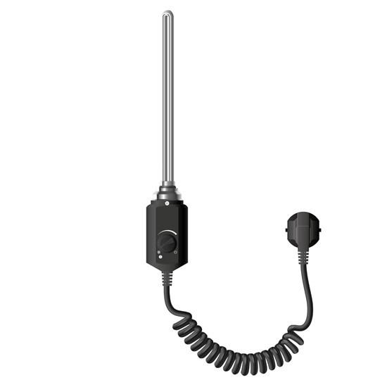 Elemento calefactor eléctrico 1200w de acero inoxiable negro
