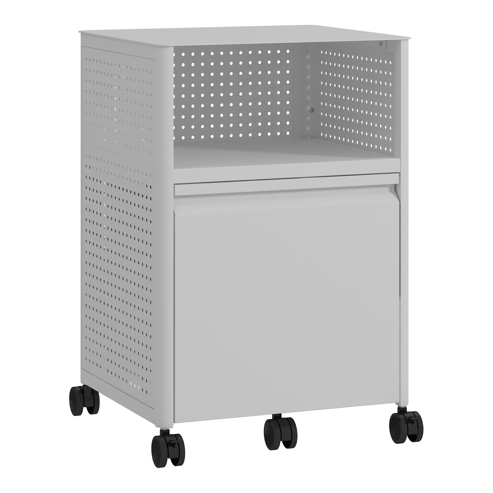 Archivador con ruedas velvevn 1 cajón acero 54x40x36cm - blanco [en.casa]