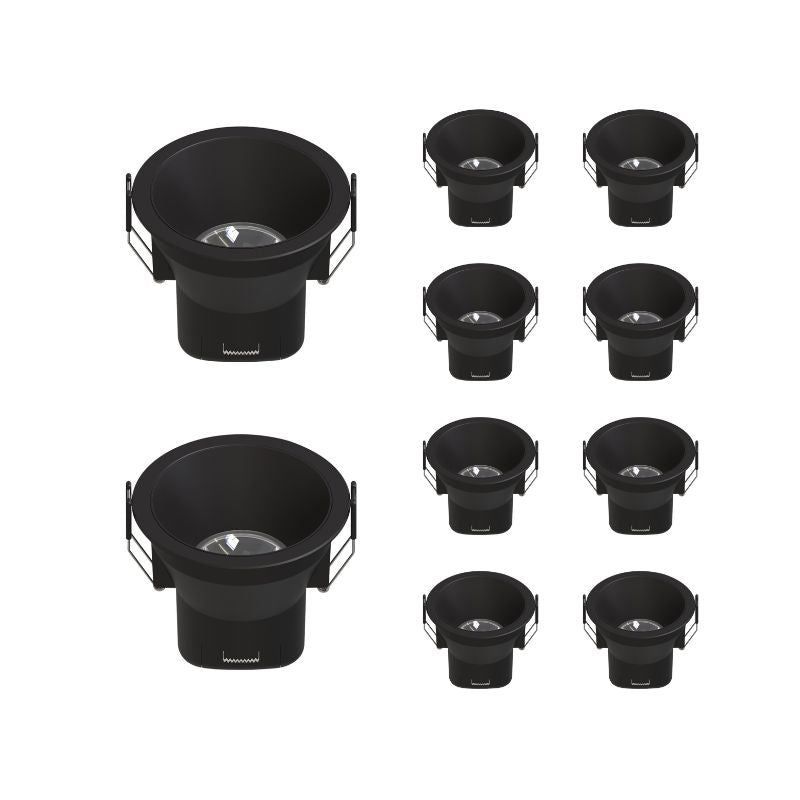 9w ip44 regulable empotrable LED foco negro cct ø85mm (pack de 10