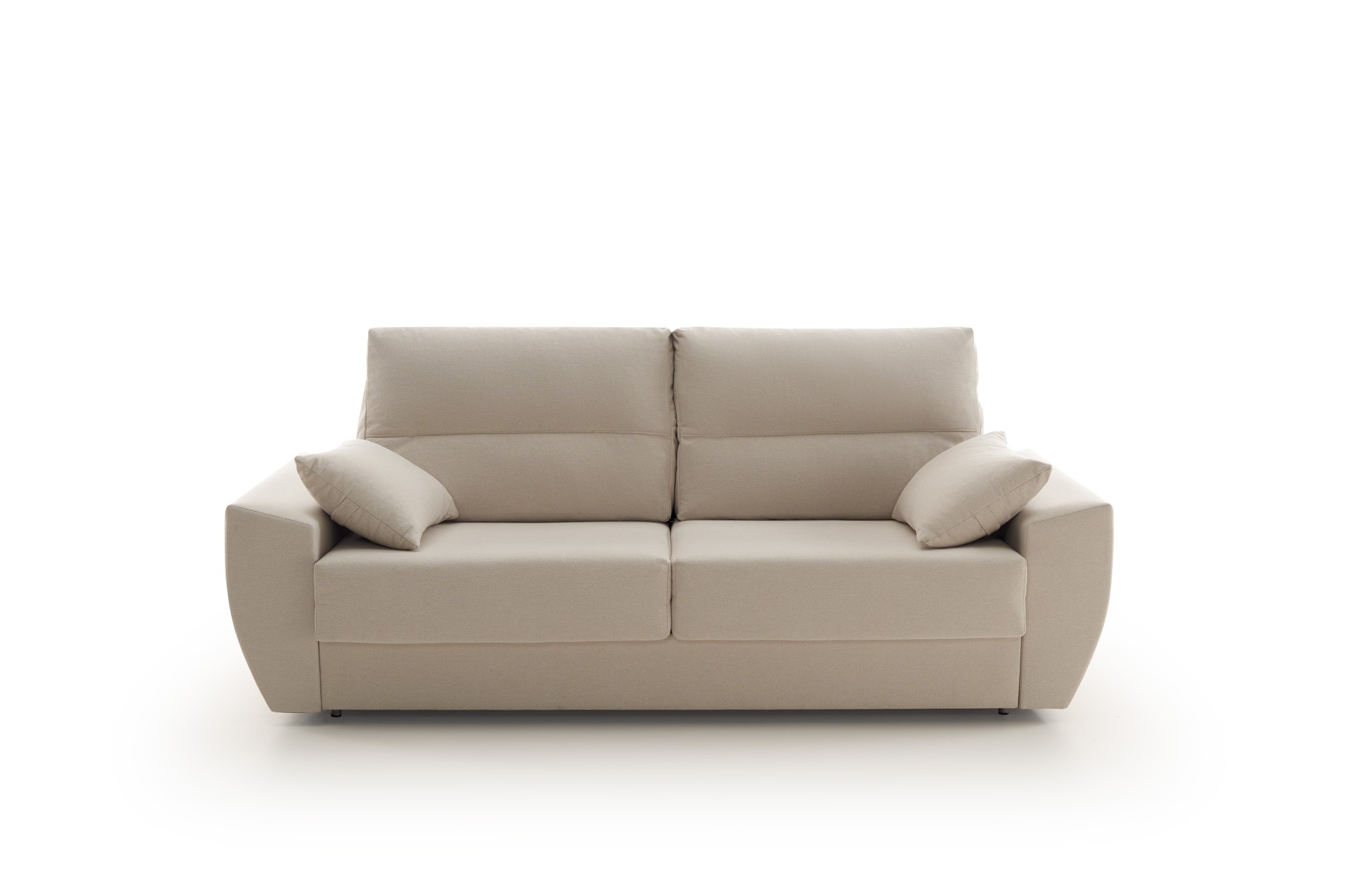 Sofá cama italiano mónaco 3 plazas 200x96cm tela antimanchas gris