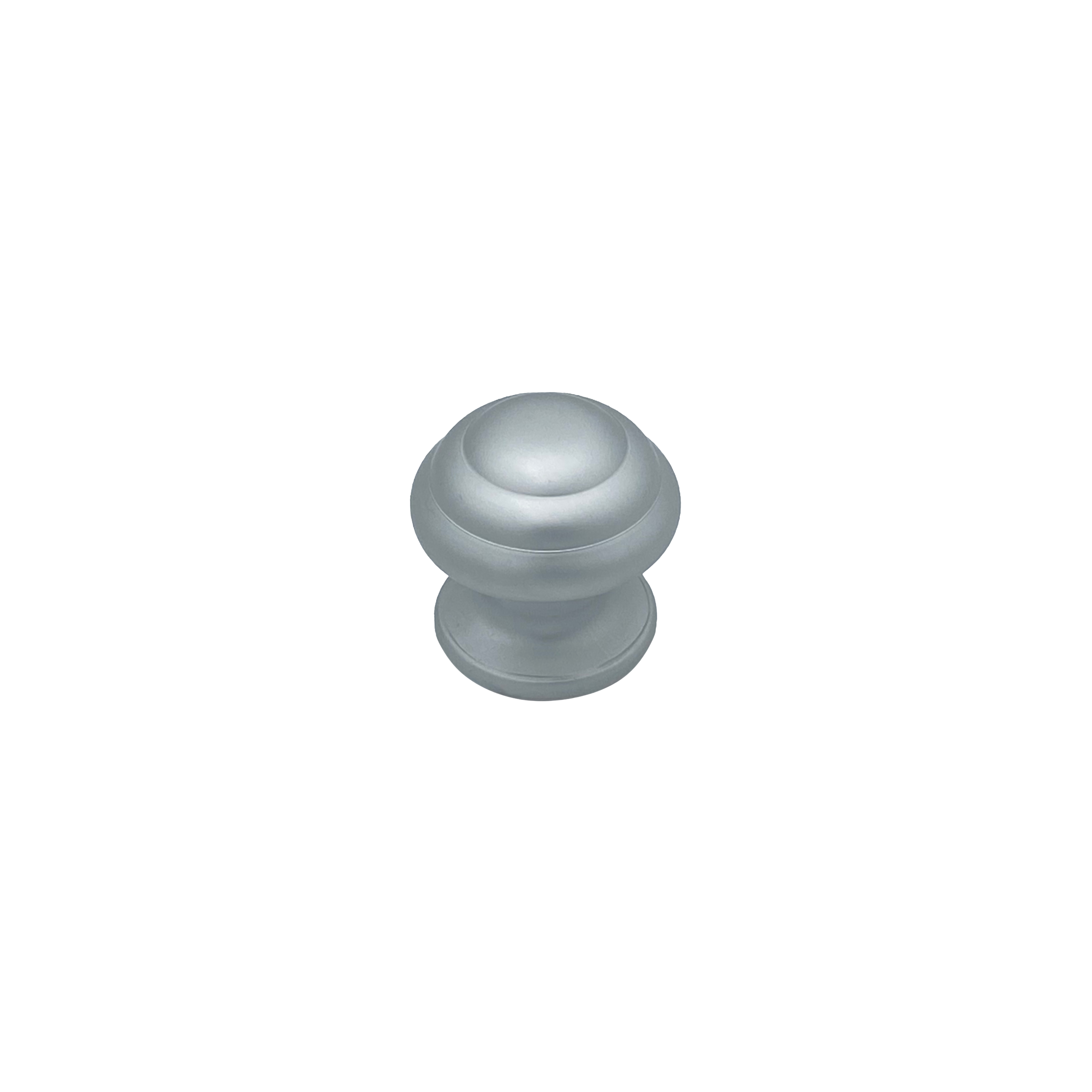 Pomo fijo, lote de 6, tirador de puerta, d: 60 mm, aluminio, gris plata
