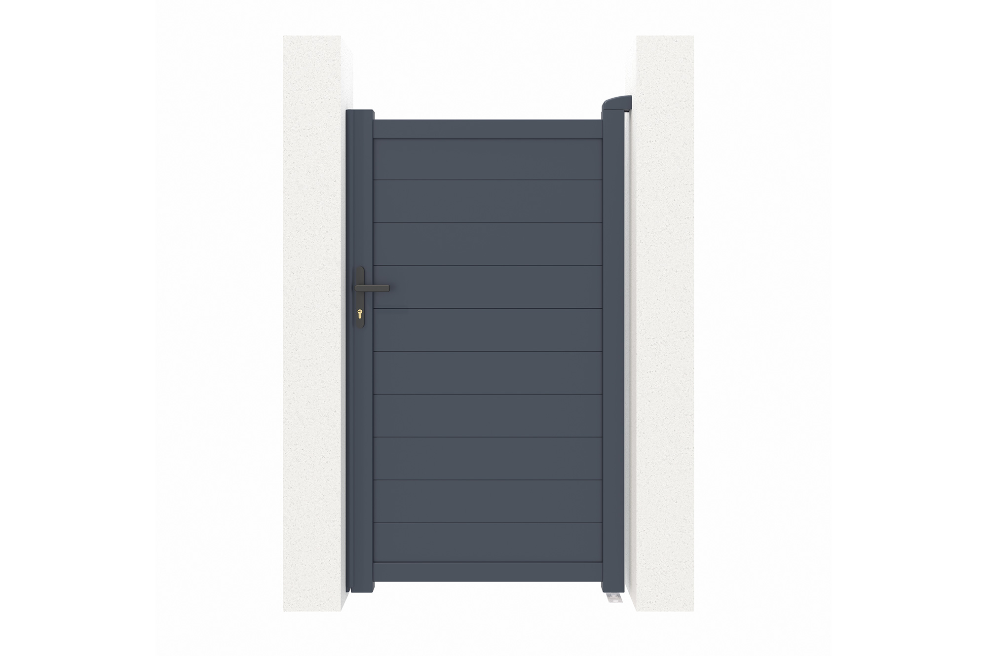 Puerta de jardin alumino"eiger" gris - 1m x 180cm