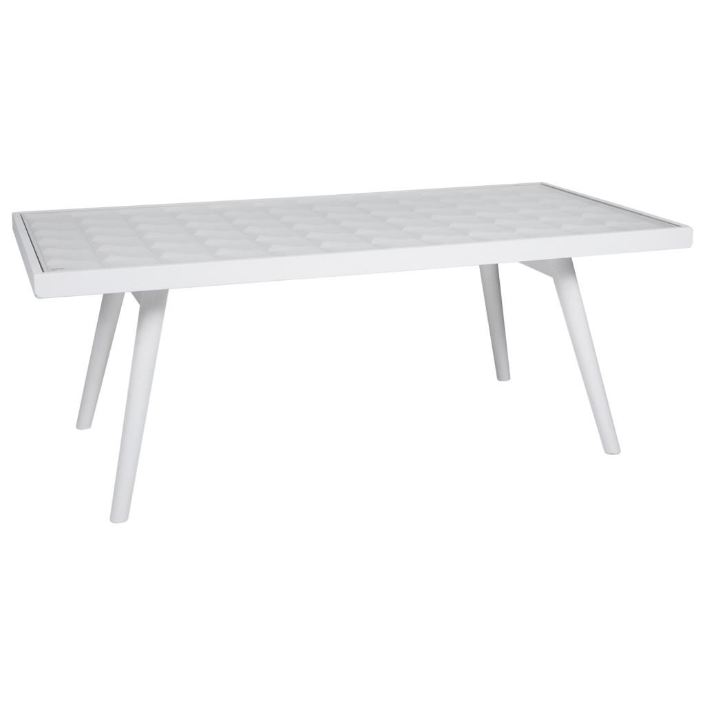 Mesa auxiliar de madera lacado blanco 125x65x48