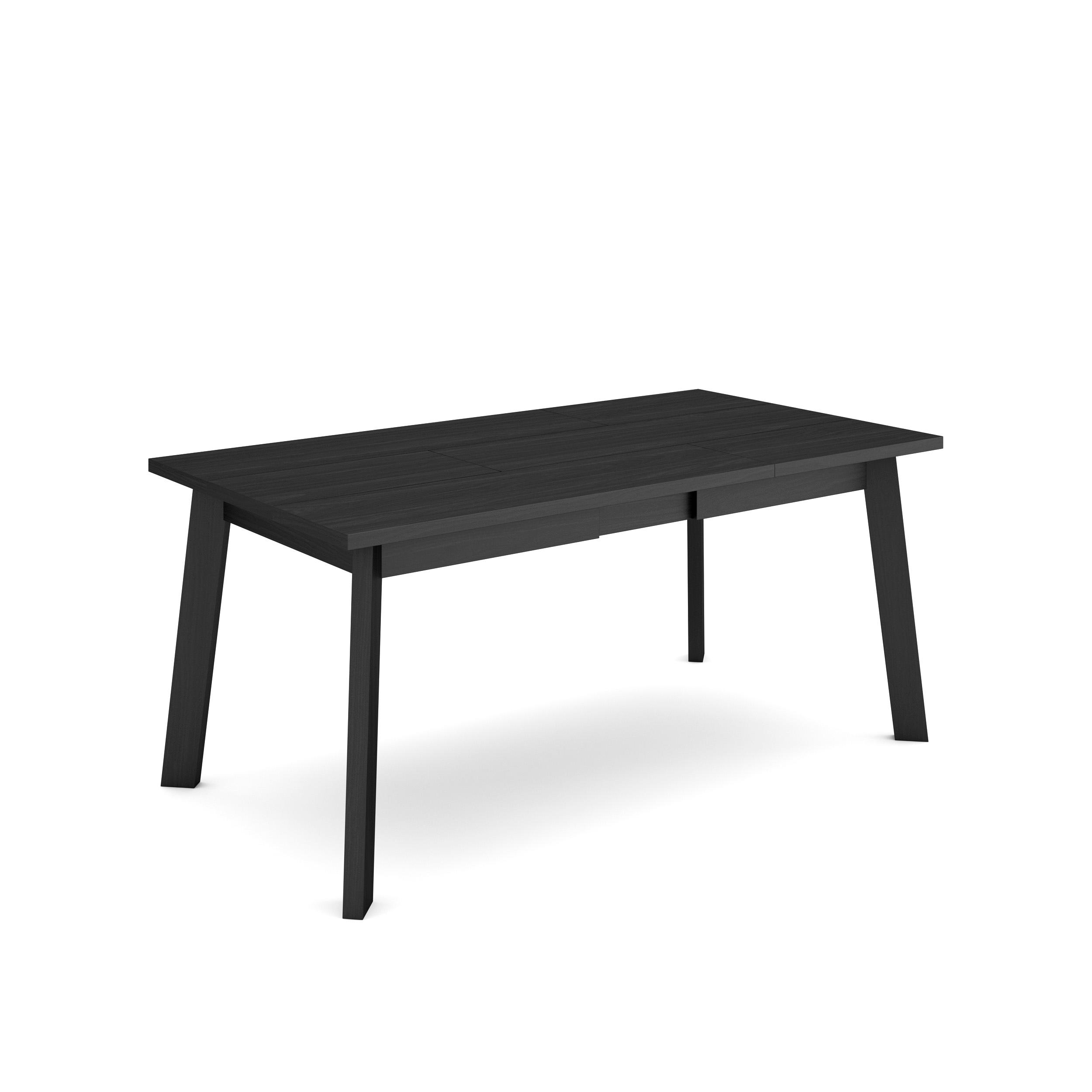 Mesa comedor, 167x90x75cm, negro, patas de madera rf2897