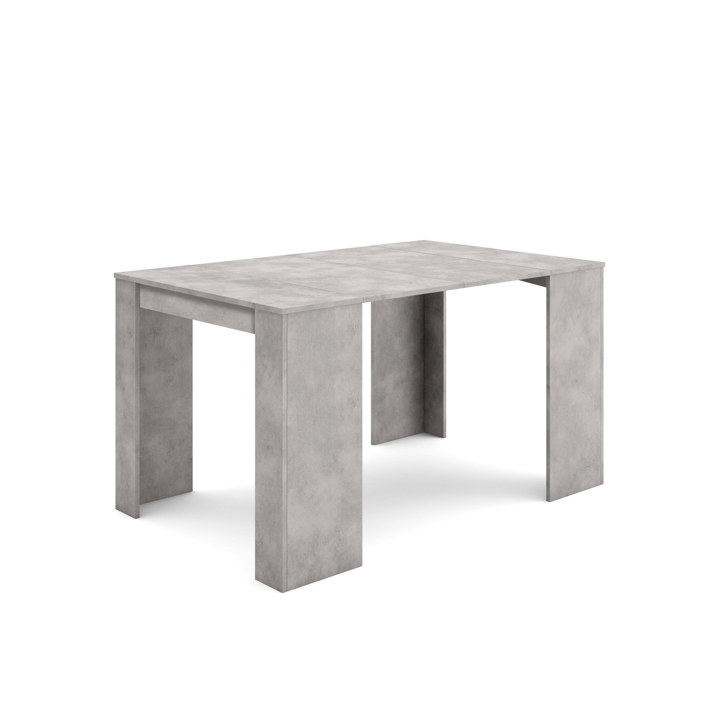 Mesa consola extensible, 140x90x77cm, cemento