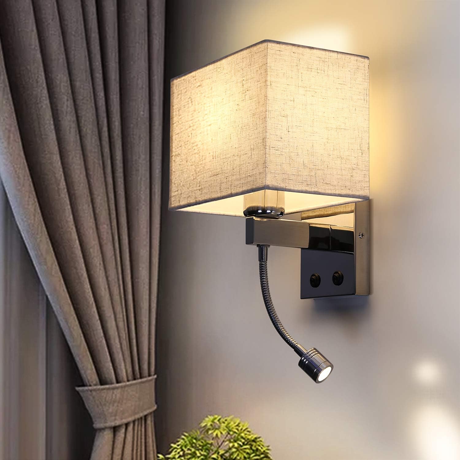 Nettlife lámpara de pared LED integrado plateado 20x15CM
