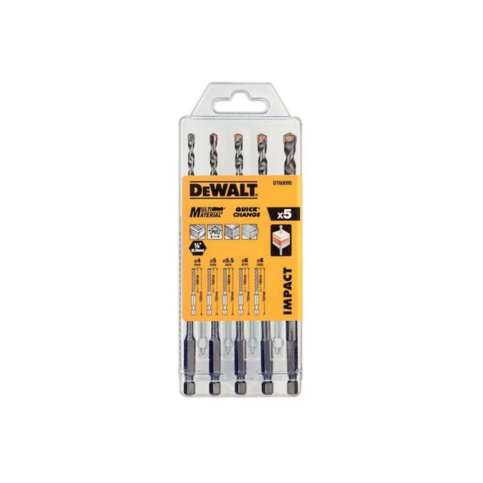 Cofre de 5 brocas multi-materiales de impacto Dewalt dt60099-qz ø 4,5,5.5,6