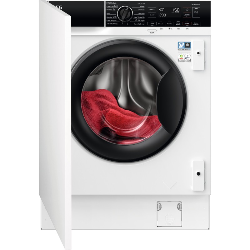 Lavadora integrada AEG lfn7e8436f 8 kg prosteam 1400 rpm
