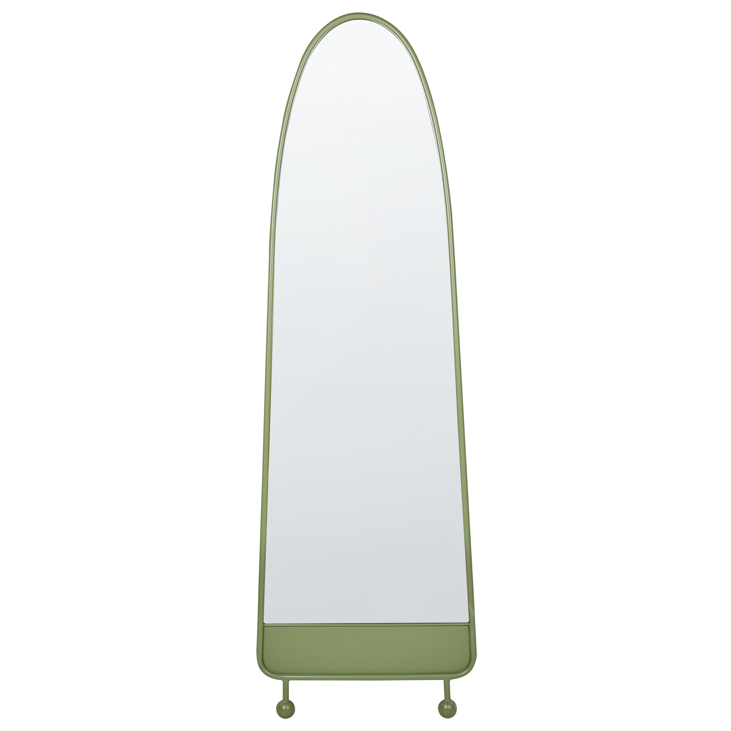 Espejo de pared parnay 45 cm 146 cm metal verde oliva