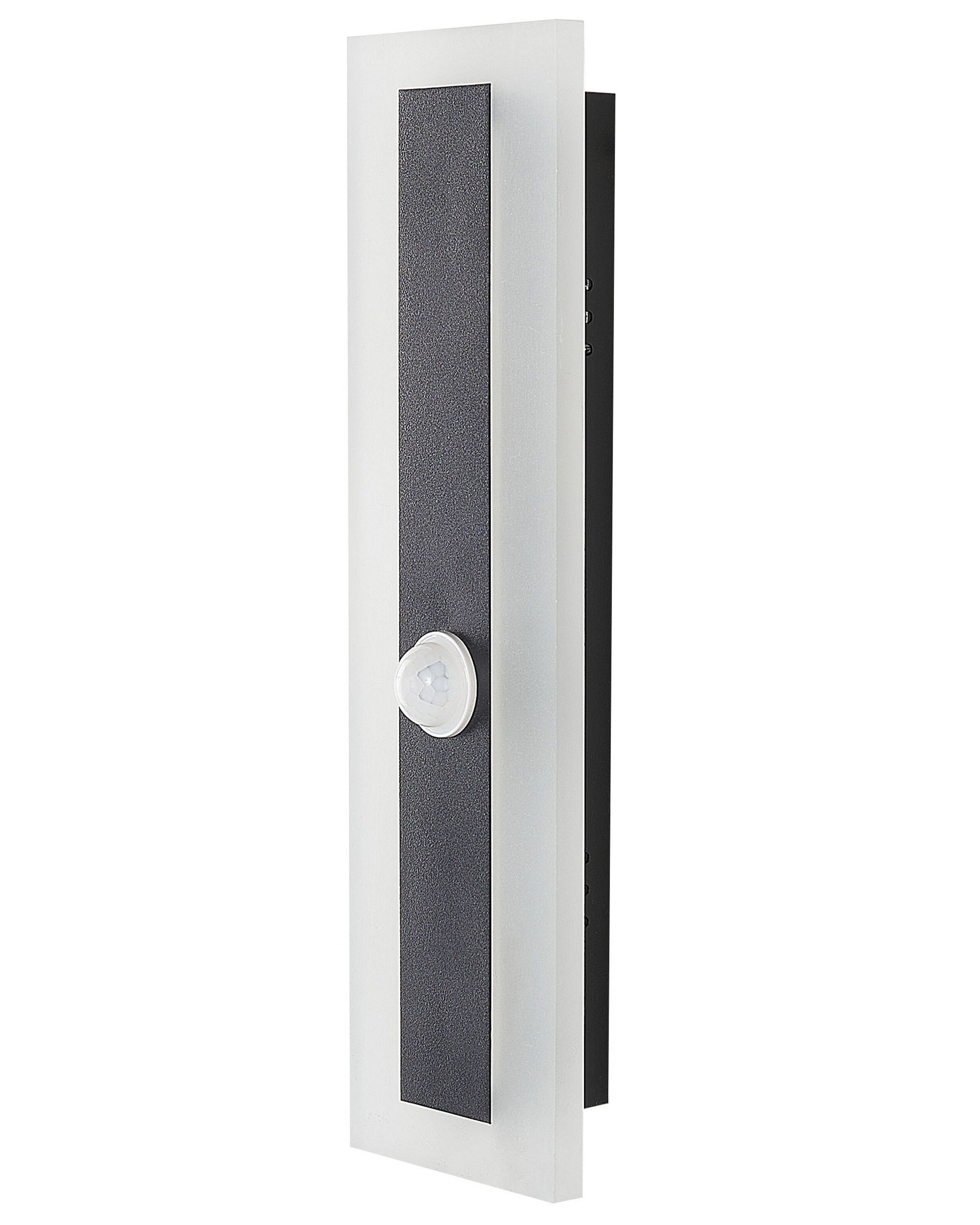 Lámpara de pared LED para exterior savane con sensor de movimiento negro