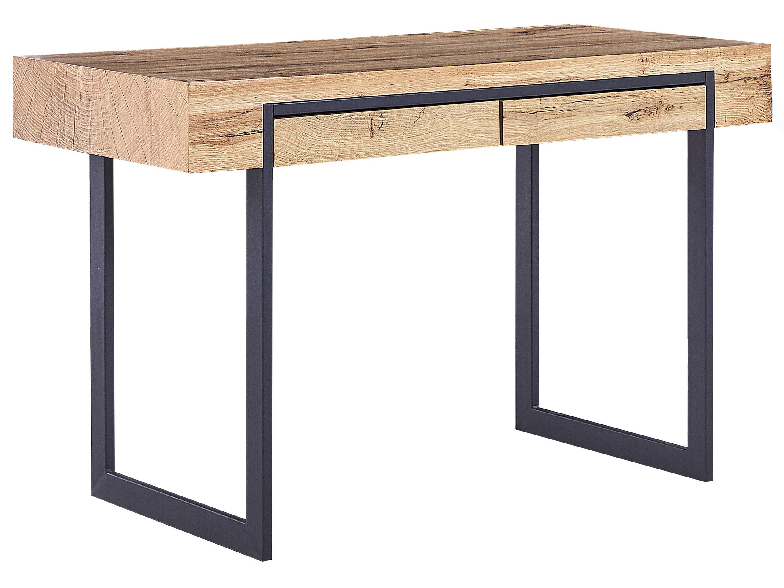 Escritorio vida 120 cm 55 cm con almacenaje marrón claro
