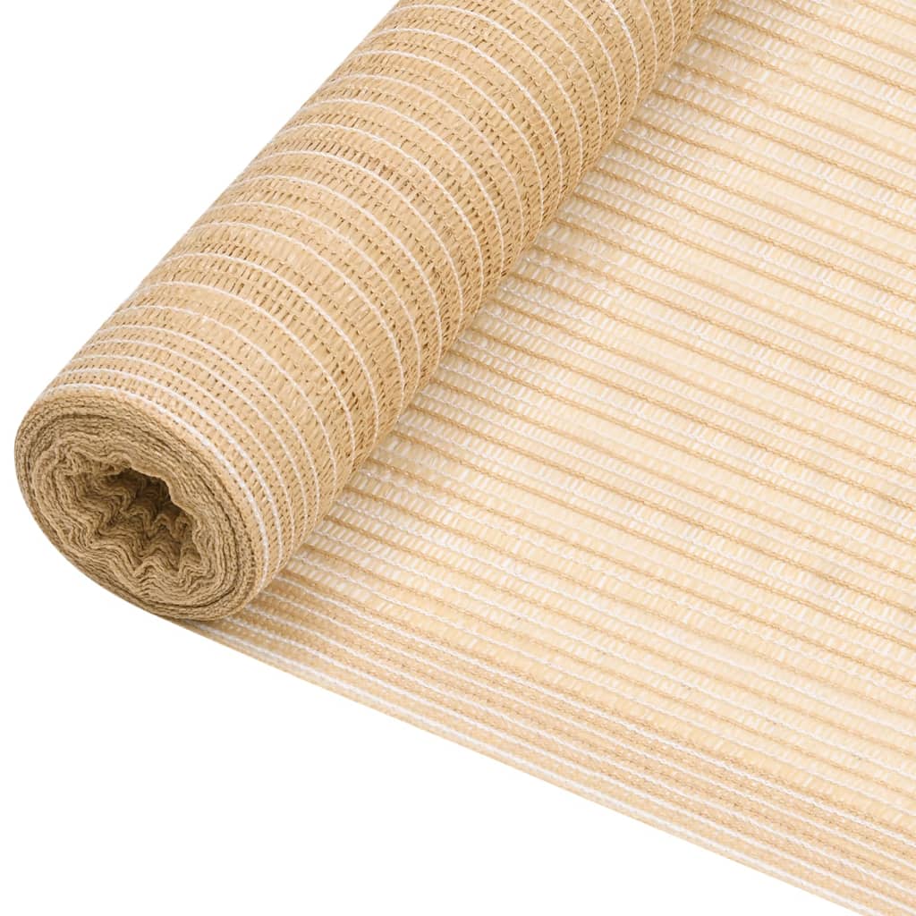 Malla de ocultación beis 3,6x25 m de hdpe 75
