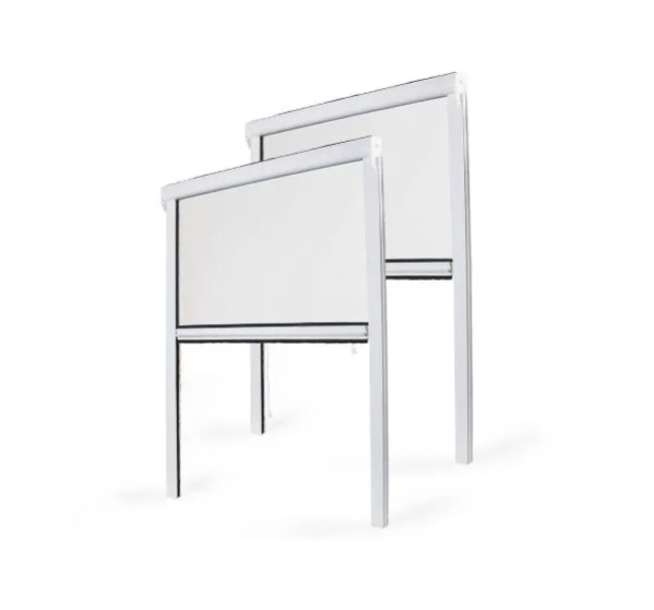 Pack 2 mosquiteras enrollables para ventana 150x160 cm - PVC blanco