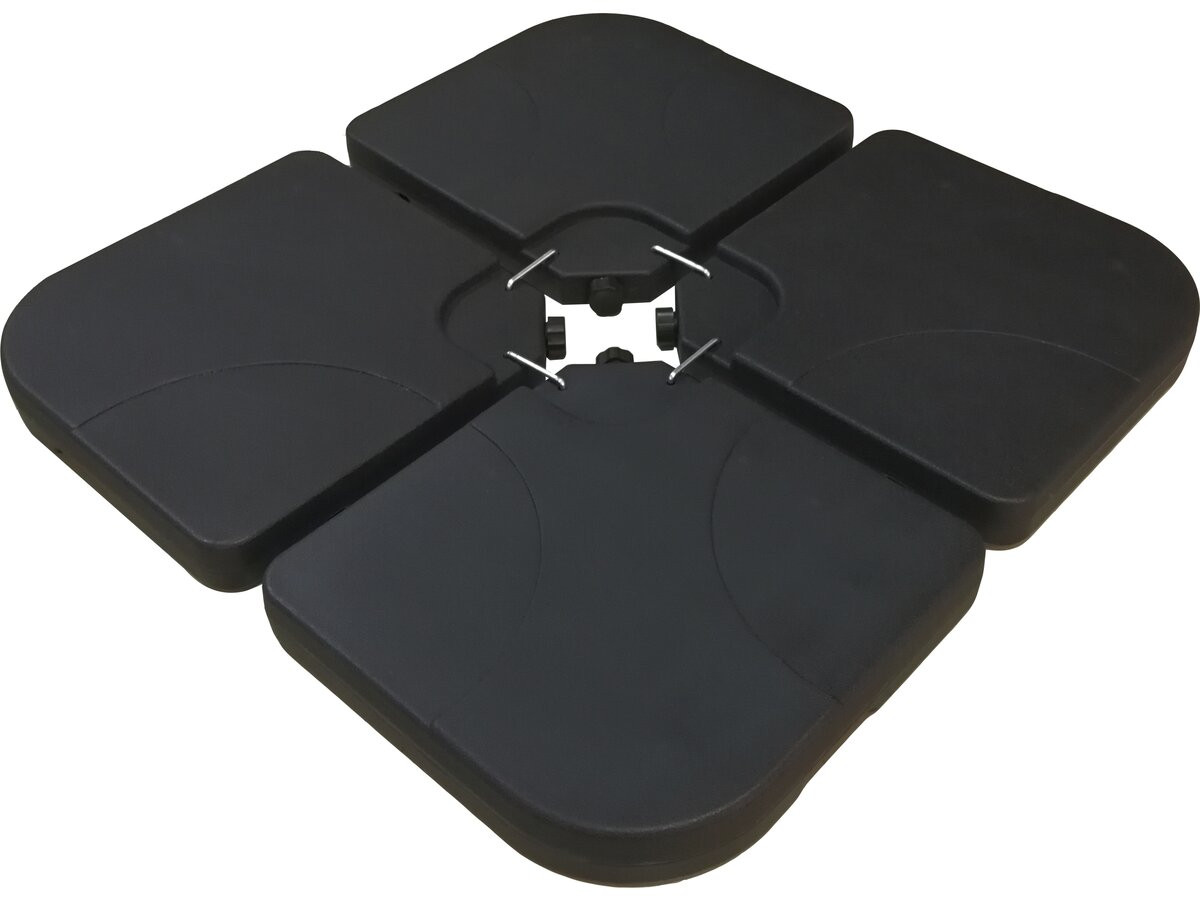 Soporte de sombrilla con 4 losas lastradas hasta 3 x 3 - 52l