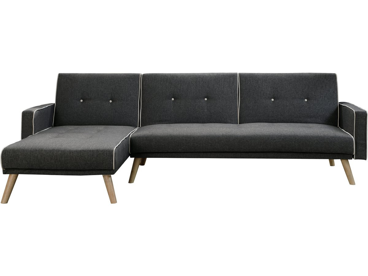 Sofá esquinero "jules" - 3 plazas - gris