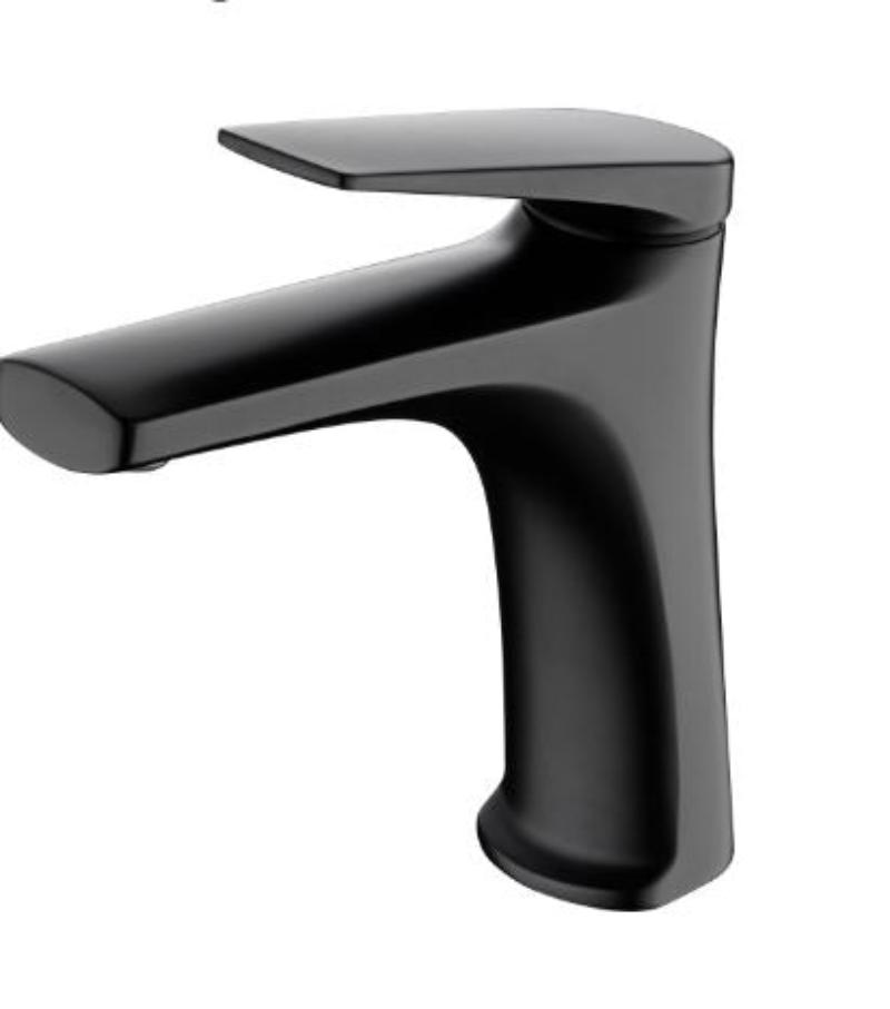 Monomando lavabo negro mate serie delos
