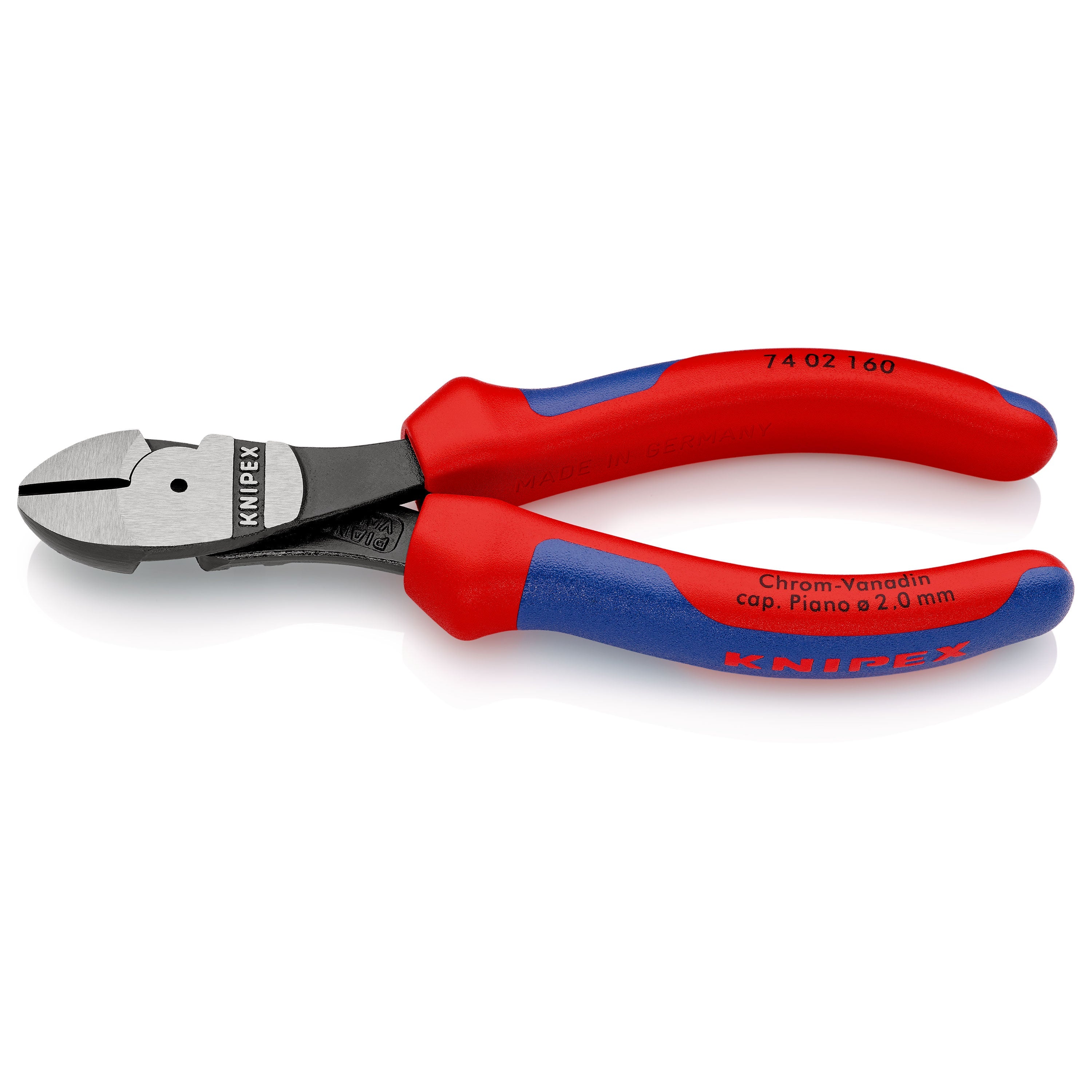 Alicate de corte diagonal - knipex - 160mm - rojo - bimaterial