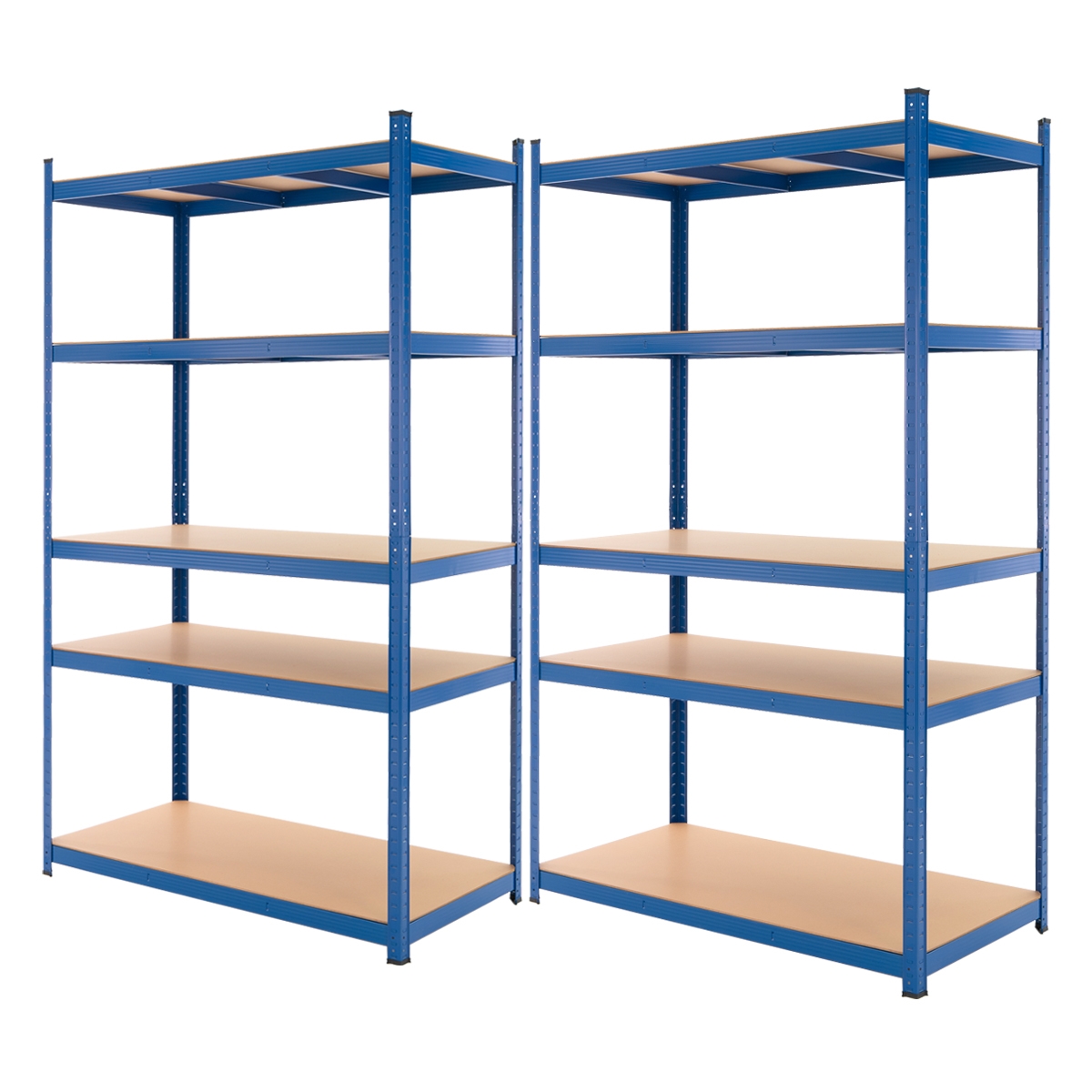 2x estanterías de taller metal recubierto de polvo azul hasta 875kg