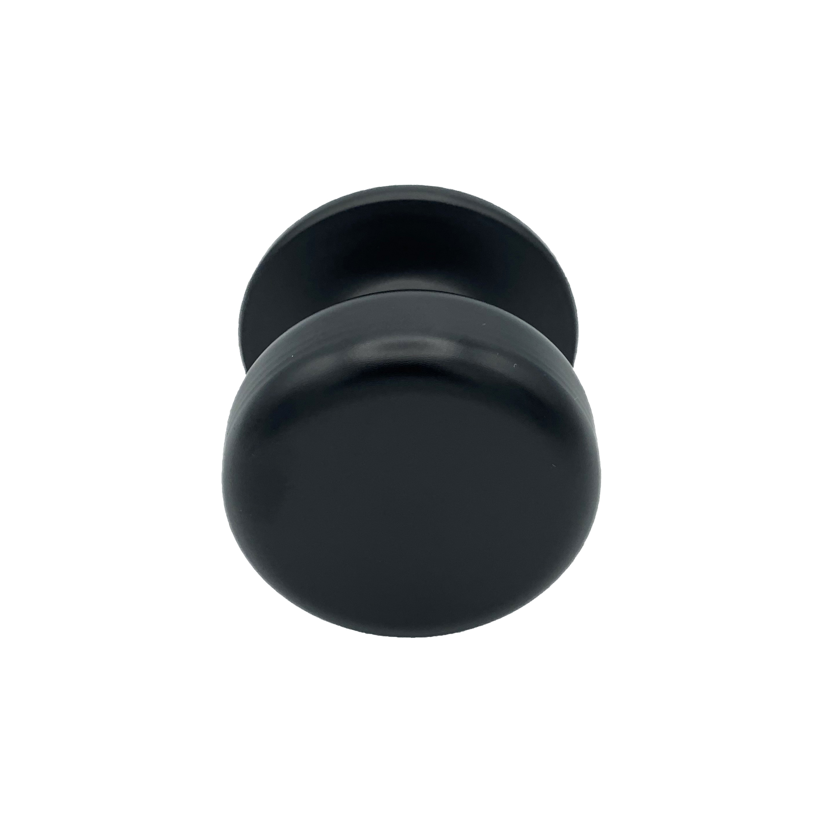 Pomo de puerta fijo, lote de 6, diámetro 70mm, en aluminio negro