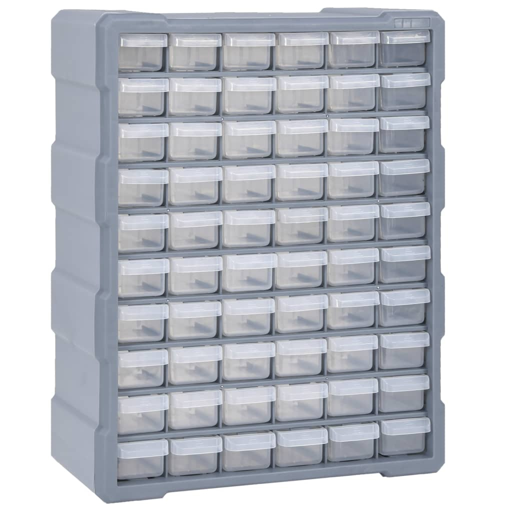vidaXL organizador multicajones con 60 cajones 38x16x47,5 cm