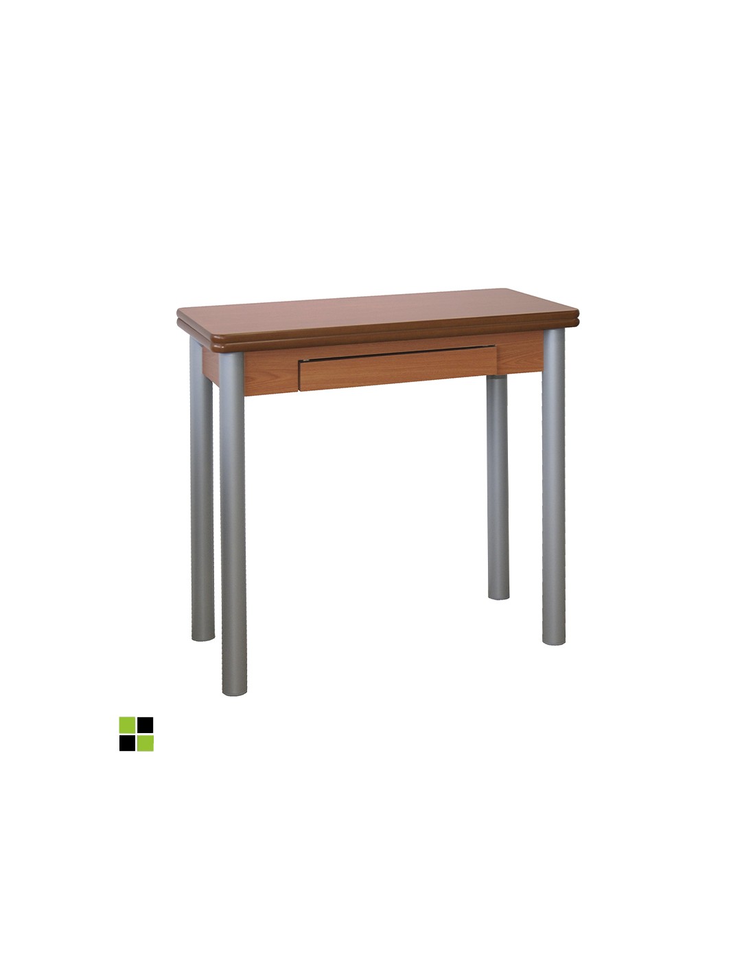 Momma Home mesa cocina extensible Ribeta, sobre MDF cerezo patas metal