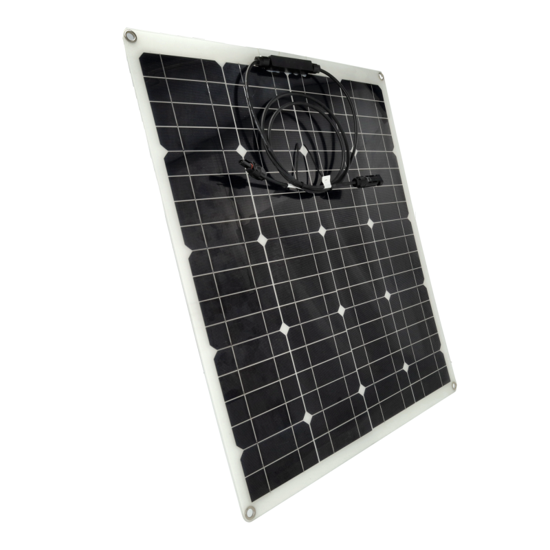 Panel solar flexible 50 w 18 v monocristalino 63.5*54cm con mc4