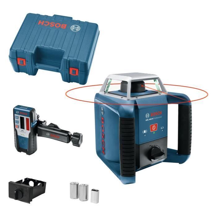Láser rotativo Bosch professional grl 400 h - alcance 400 metros de diámetr