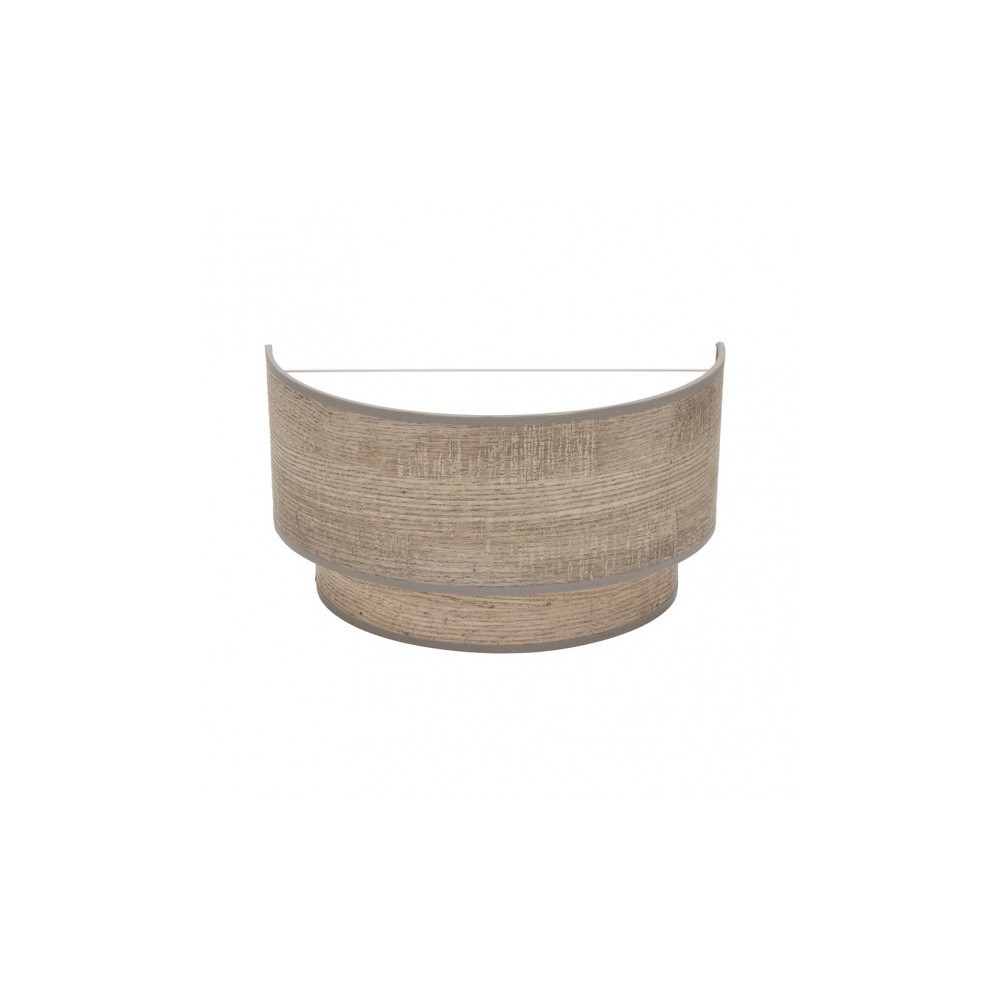 Aplique doble smile 1xE27 madera gris 17x30x15 cm