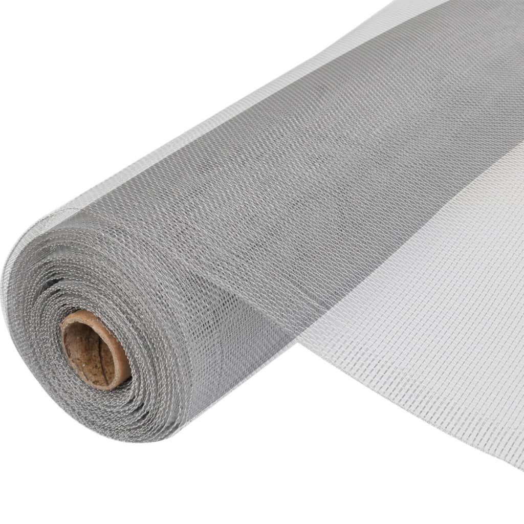 Malla mosquitera de aluminio plateada 100x500 cm es9347