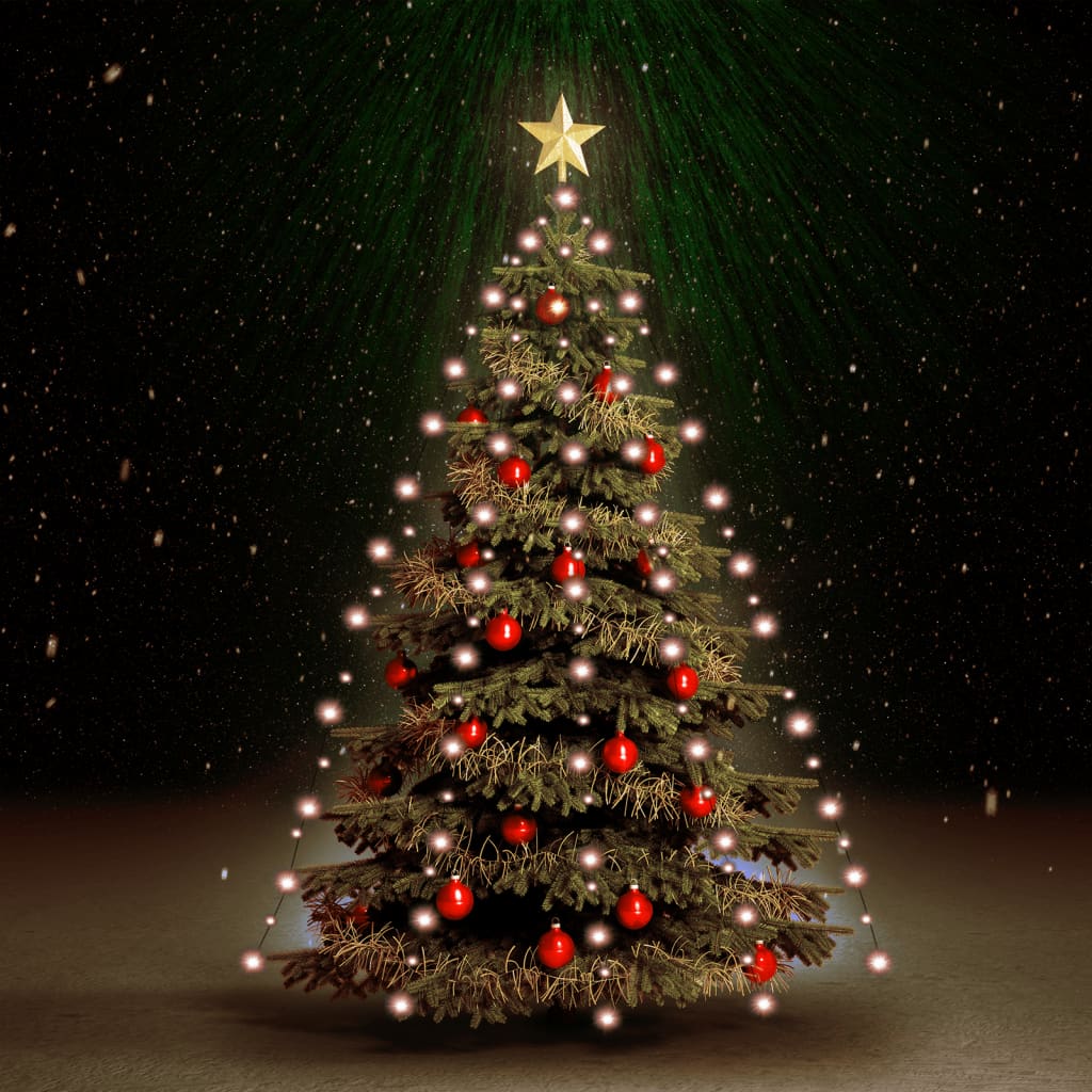 Red de luces de árbol de navidad con 210 LEDs 210 cm es9592