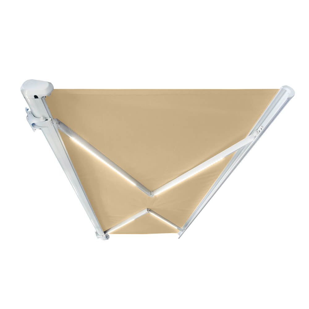 Toldo LED cofre completo elos eléctrico - 585 x 300 cm color arena