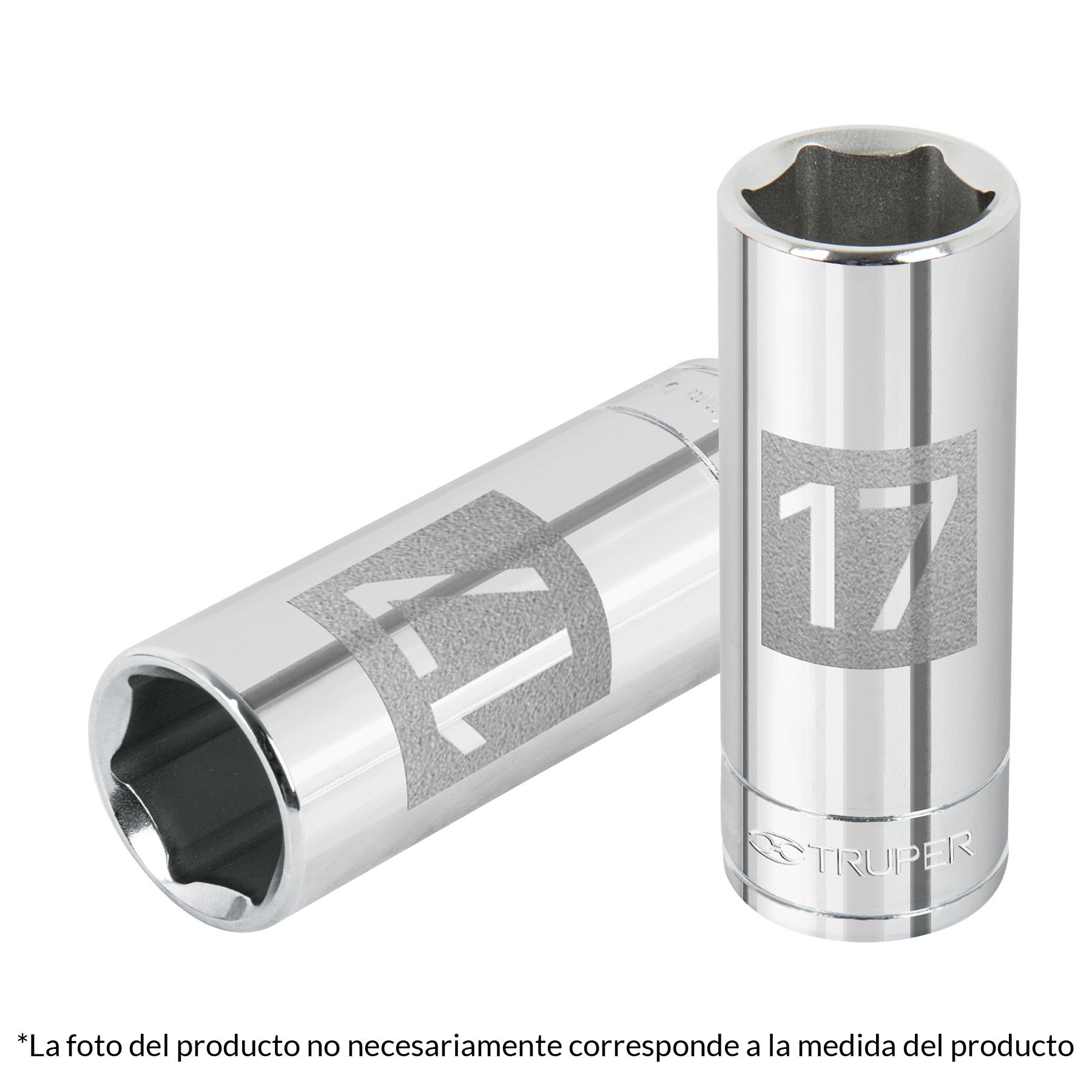 Llave vaso hexagonal larga, cuadro 3/8" - 13 mm