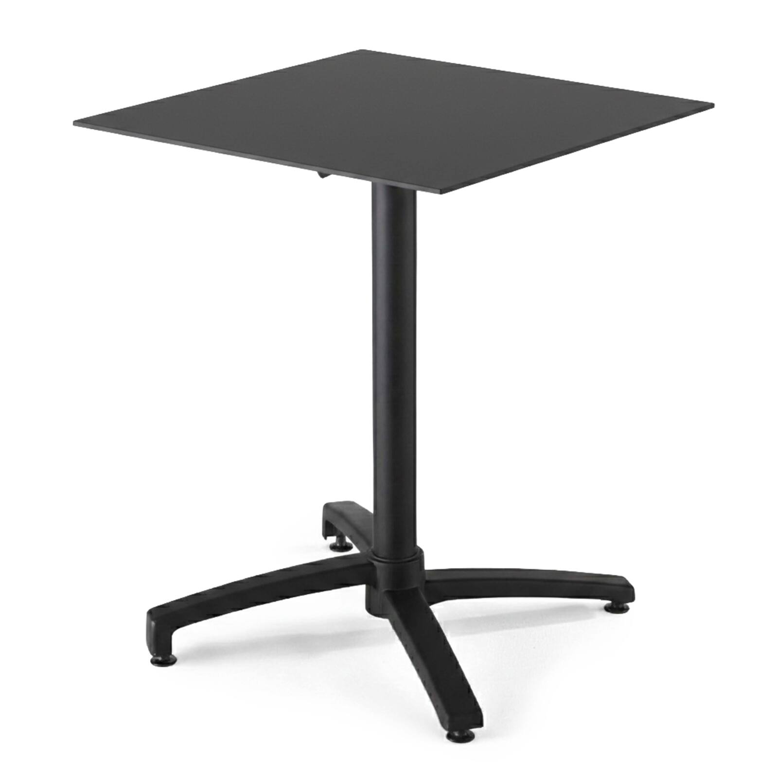 Oviala - mesa de patio abatible de 70 cm en laminado negro