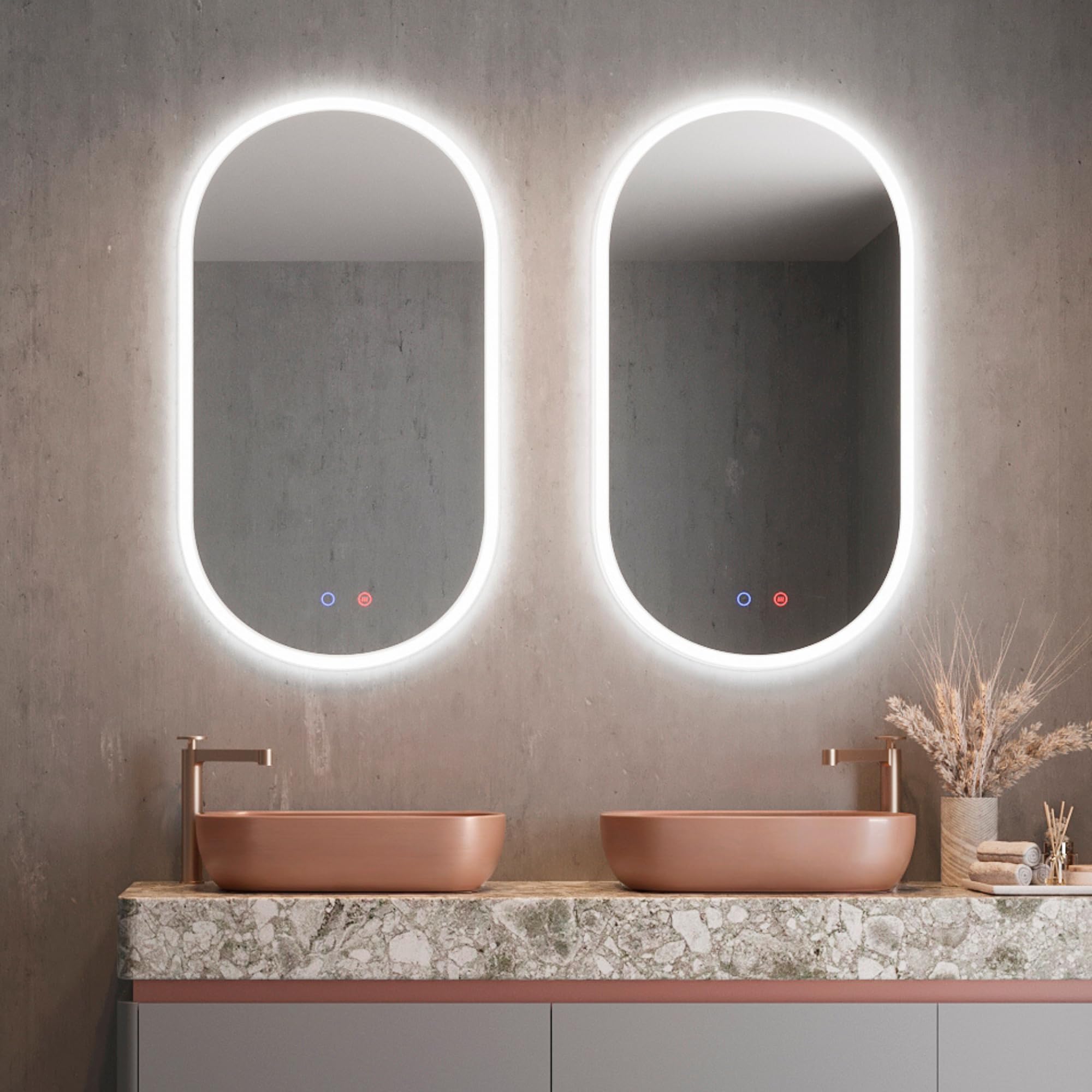 LEDimex - espejo ovalado 90x50cm LED antivaho serie canada