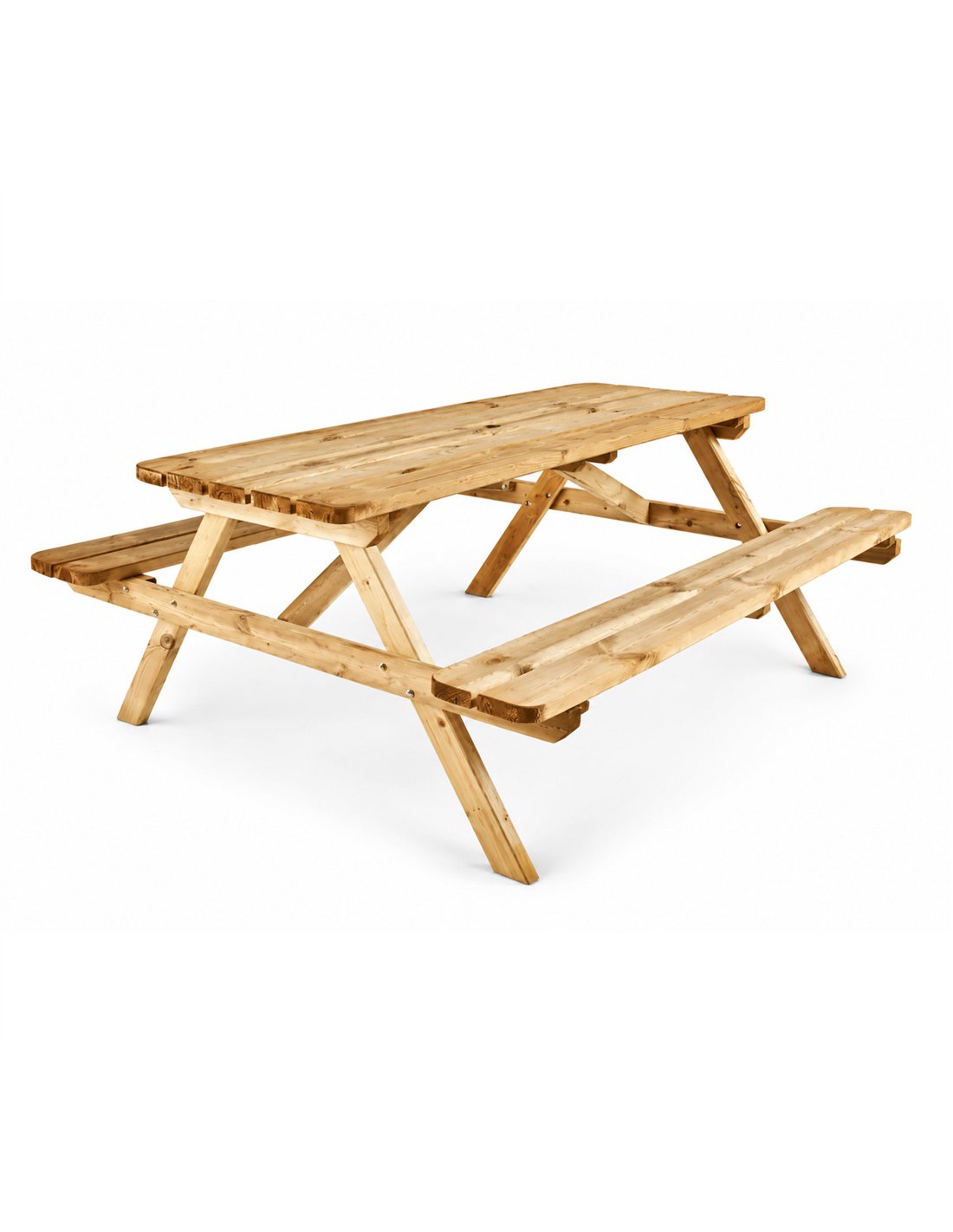 Natural - mesa de picnic para 6-8 adultos | resistencia | comedero de made