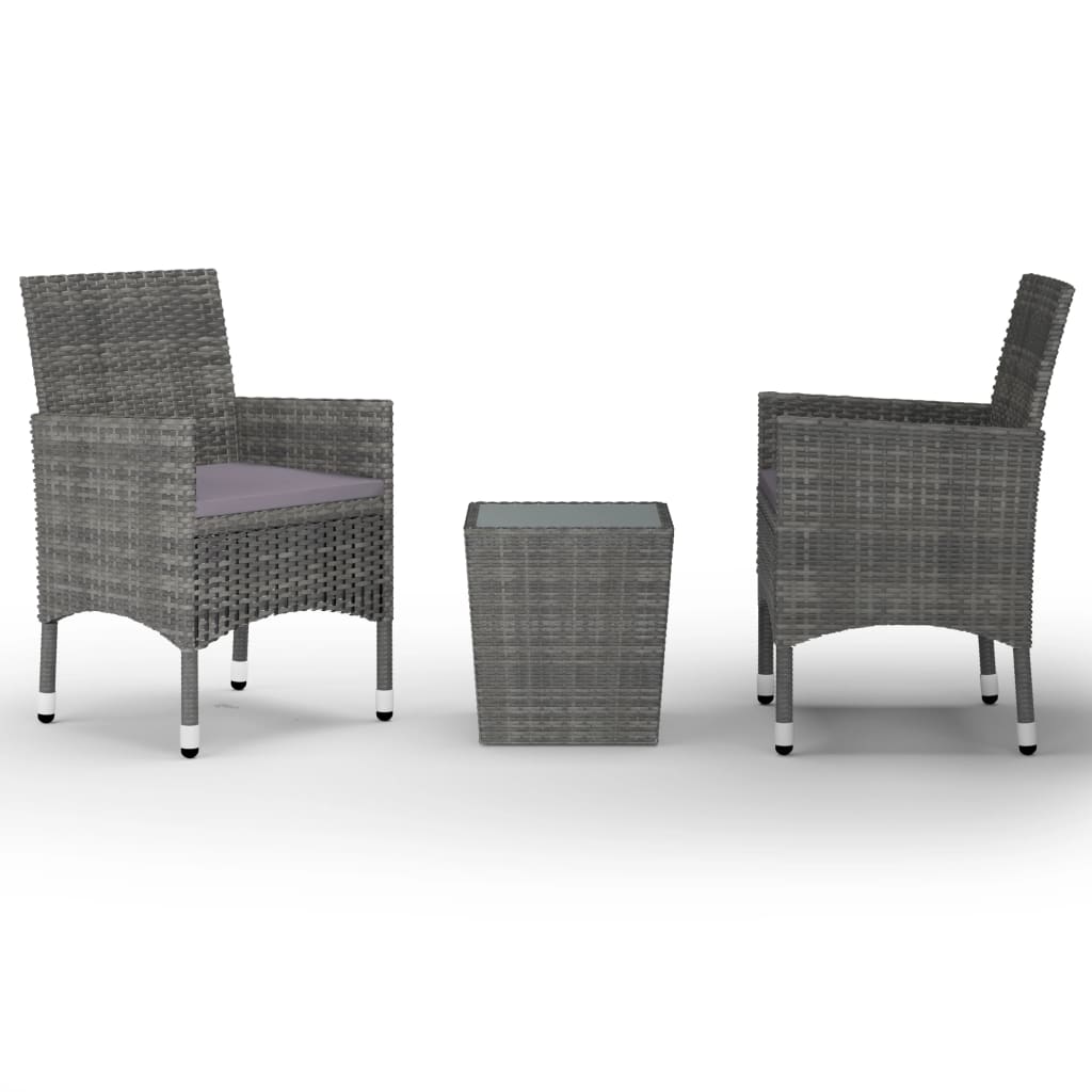 Conjunto bistro de 3 piezas para jardín y terraza