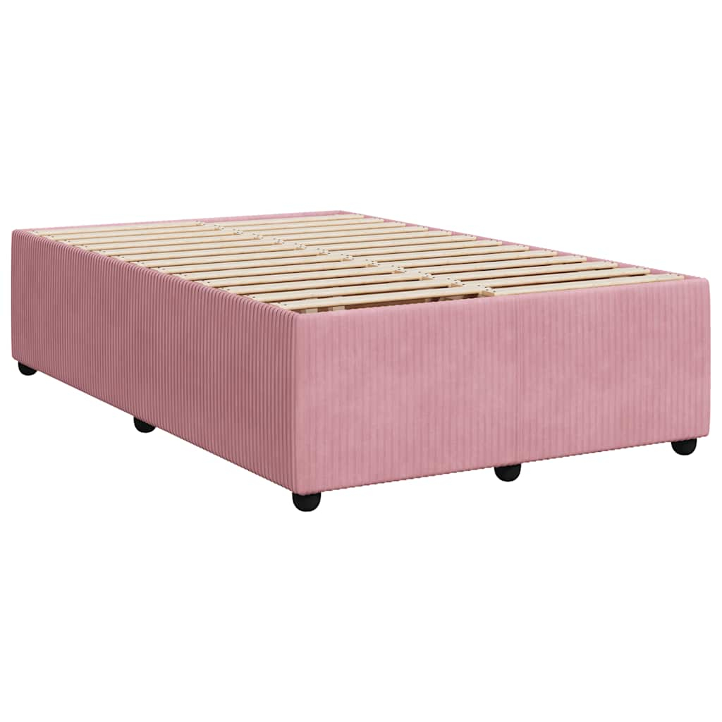vidaXL estructura de cama sin colchón terciopelo rosa 120x200 cm