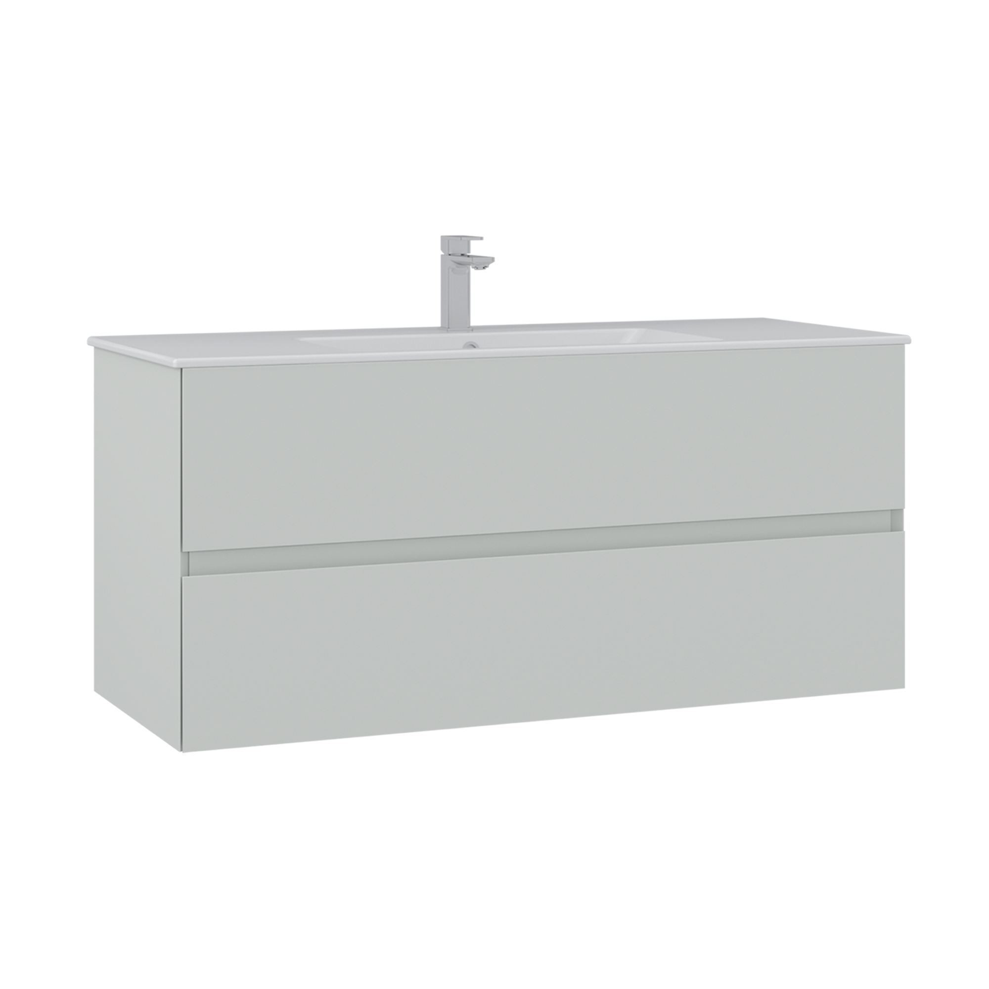 Mueble para lavabo <<nest 121 v2>> - 121 x 51 x 55 cm - mate cashmere