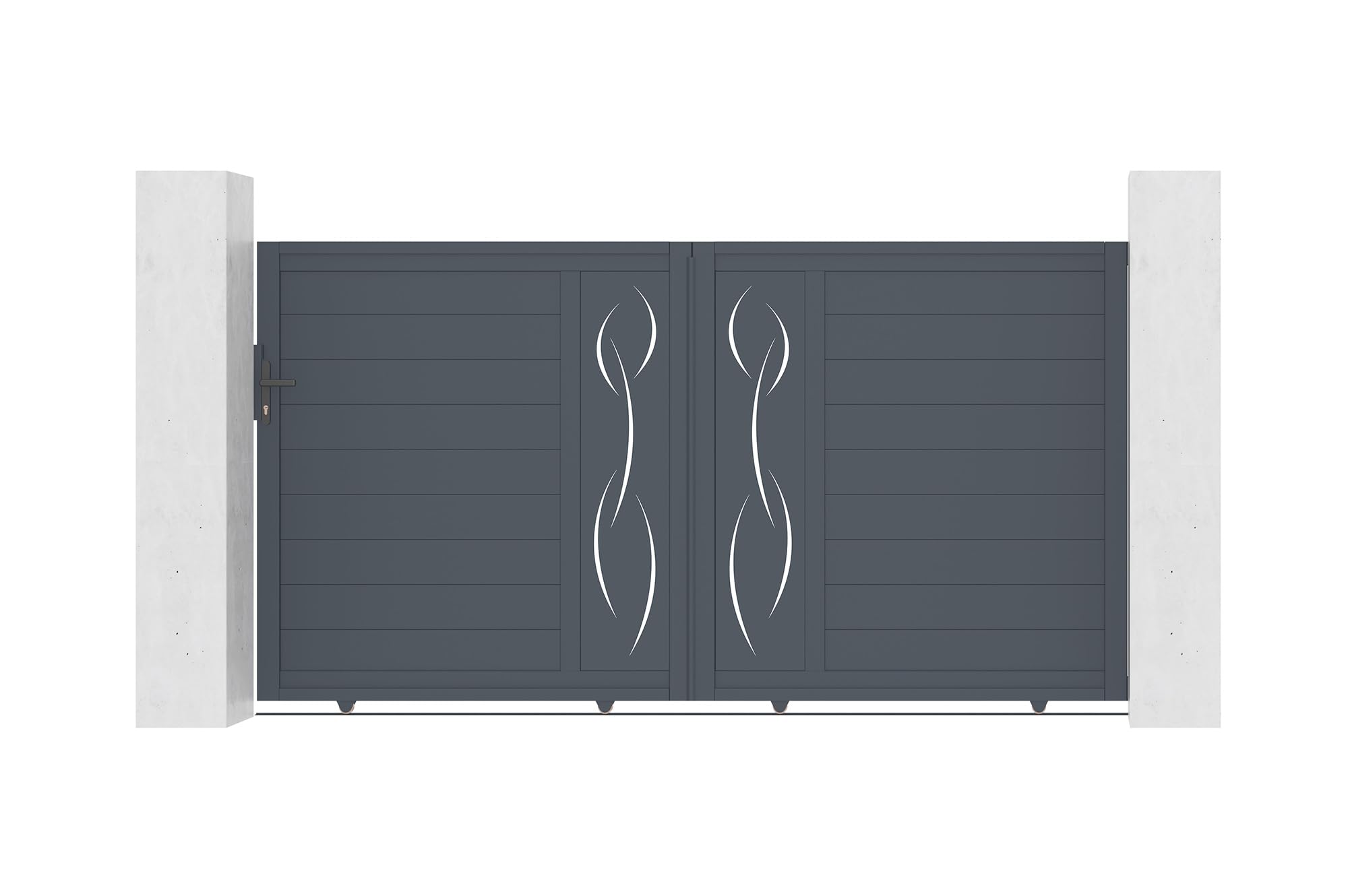 Puerta corredera 3m life alt.160cm aluminio gris + puerta + 4 postes elda