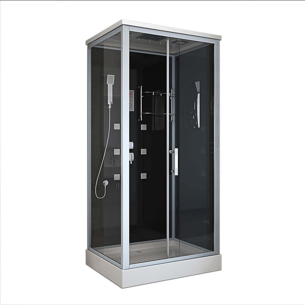 Cabina de ducha con iluminación LED wave l - 100 x 80 cm
